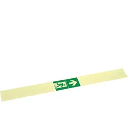 Aufkleber I PERMALIGHT power langnachleuchtend Notausgang/Pfeil f.Anti-Rutsch-Leitstreifen, selbstklebend, 100x200mm, ASR, DGU