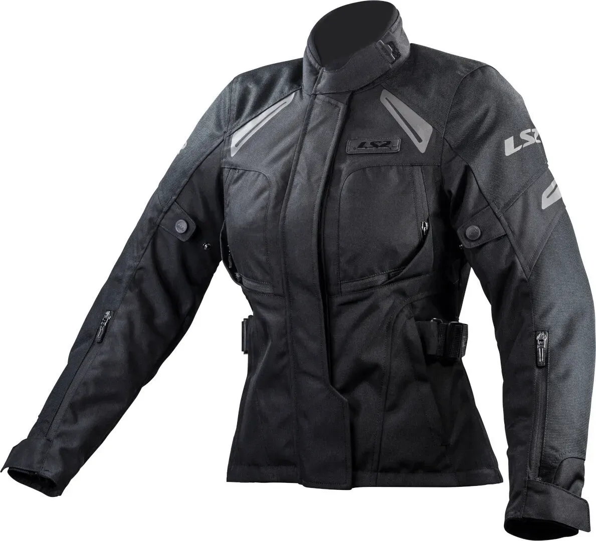 LS2 Phase wasserdichte Damen Motorrad Textiljacke, schwarz, Größe M