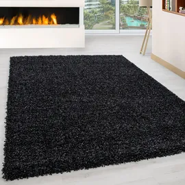 KADIMA DESIGN Hochflorteppich, Anthrazit, 120x170 cm, – RHEIN von