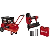 Einhell Kompressor TE-AC 50 Silent (Flüsterkompressor, 1500 W, max. 8 bar Betriebsdruck, 270 L/min Ansaugleistung, öl-/servicefreier Motor, 50 l-Tank, inkl. Druckluft-Tacker TC-PN 50)