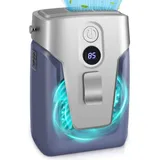 MOPUEA Mini USB-Ventilator Handventilator Nackenventilator Hals Ventilator Taillenclipventilator, Integrierter Ventilator, stoßfestes Material, sicher und komfortabel blau