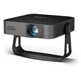 Smart Beamer【360° Drehbar/Autofokus/Trapezkorrektur】 Mini Beamer 4K Unterstützt 1080P Full HD 23000L WiFi6 Bluetooth, VOPLLS Beamer Klein Heimkino 50% Zoom Projektor für Handy/TV Stick/USB
