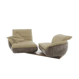 KOINOR Eckcouch Leder 3-Sitzer Blau