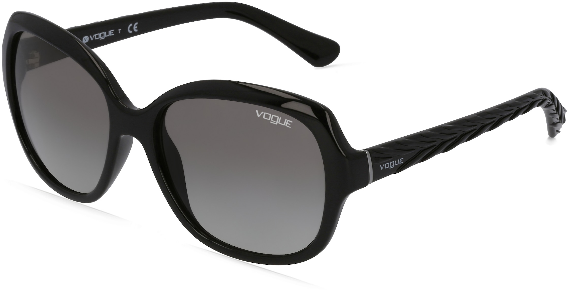 Vogue eyewear VO2871S Damen-Sonnenbrille Vollrand Butterfly Kunststoff-Gestell, Schwarz