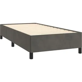 vidaXL Boxspringbett 100 x 200 cm Dunkelgrau