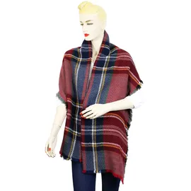 COLLEZIONE ALESSANDRO Schal " Karo " in rot | Gr.: onesize