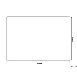 Beliani Saitler Kuscheldecke 200 x 220 cm Senfgelb