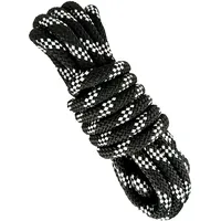 12MM Farbiges Nylon Seil. Rope Paracord. Starkes Polyester-Seil für Outdoor, Garten und Heimwerken. 5M. Schwarz mit Weiß