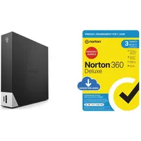 Seagate One Touch HUB 6TB externe Festplatte + Norton 360 Deluxe 2024, Antivirensoftware für 3 Geräte