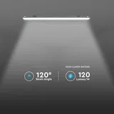 V-Tac VT-1254 LED-Feuchtraumleuchte EEK: E (A - G) 48 W, 5760 lm, 6500 K, 1500 mm