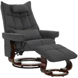 MCombo M MCombo Relaxsessel mit Hocker, Drehbare Fernsehsessel mit Liegefunktion, Moderner TV-Sessel Stuhl für Wohnzimmer, mit Kissen & Seitentasche,