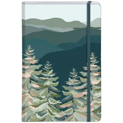 Clairefontaine 4x La Vie en Vosges, Notizbuch mit festem Einband A6 10,5x14,8 cm, 48 Blatt, blanko, mit Gummizugverschluss, sortiert - 83494C