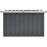 homiuse Gartenbox Grau 109 x 67 x 65 cm Aufbewahrungsbox Gartentruhe Garten Wasserdicht Kissenbox Outdoor Wasserdicht Gartenbox Klein Auflagenbox Verzinkter Stahl Klappdeckel