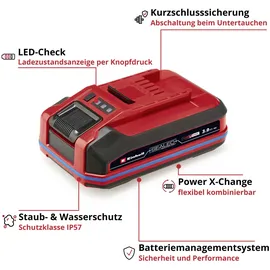 Einhell SEALED Power X Change Plus 18 V 3,0 Ah