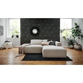 Andas Ecksofa »Noord«, mit Kedernaht, Breite 227 cm, Cord, Struktur beige