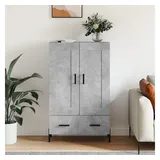furnicato Highboard Sideboard 69,5x31x115 cm Betongrau Holzwerkstoff & Metall (1 St) grau