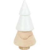 Trend Line Weihnachtsfigur TrendLine Deko Holzbaum 6,5 x 14 cm weiß weiß