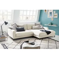 KAWOLA Ecksofa Cara Cord Recamiere rechts cremeweiß