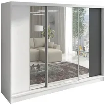 A&J MöbelLand Schiebetürenschrank VIDA 200 x 215 x 59,5 cm Grau