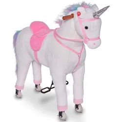 Pink Papaya Reitpferd auf Rollen Rainbow - 90 cm