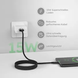 Alkaya USB-C 1 m Schwarz