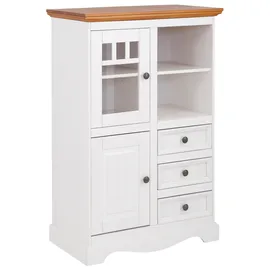 OTTO home Highboard Melissa 80 x 45 x 120 cm Gelb/Weiß