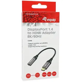 Equip DisplayPort-auf-HDMI-Adapter 1.4 0,15 m Grau