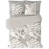 Pierre Cardin Bettwäsche-Set, 3-teilig, Nestor Grau, für 90 cm breite Betten
