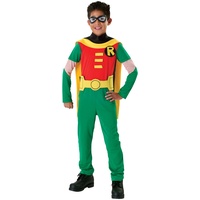 Rubie's Official DC Comic Teen Titans Robin Kinder-Kostüm, klassisches Superhelden-Kostüm, Größe L, 8 - 10 Jahre