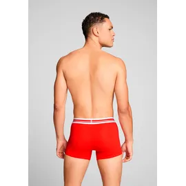 Puma Boxershorts PUMA "PUMA MEN EVERYDAY PLACED LOGO BOXERS 2P", Damen, Gr. L, rot (rot, schwarz), Jersey, Obermaterial: 95% Baumwolle, 5% Elasthan, unifarben mit Farbeinsatz, normal, Unterhosen, mit Logo Webbund