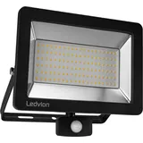 Ledvion LED Strahler mit Bewegunssensor, 150 Watt Osram LED Fluter, 6500K Scheinwerfer, 18.000 Lumen, IP44 Außenstrahler mit Bewegungsmelder und S...