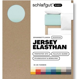 SCHLAFGUT Easy Jersey Elasthan Boxspring 90 x 200 - 100 x 220 cm petrol light