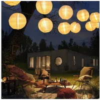 lqwell Lichterkette Solar 8M 30LED 2 Modi inkl. Wasserdicht Warmweiß