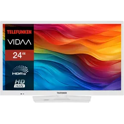 Telefunken Fernseher 24 Zoll Smart TV VIDAA XH24VP550M-W HD Fernseher HDR TV mit Triple-Tuner