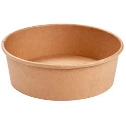 50 Salatschalen Snackschalen PAP/PE kraft Ø185mm 1100ml