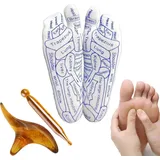 Reflexology Socks Set, Acupressure Reflexzonenmassage Socken mit Massage Tools, Druckpunkt Socken für Fuß Reflexzonen Massage, Reflexology Foot Massage Socks (Männer (40-45))