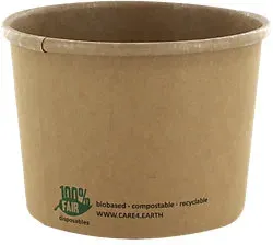 PAPSTAR Suppenschalen pure 87265 Frischfaser-Karton, BIO-beschichtet 25 Stück