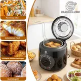 SUPERLEX Mini Friteuse Elektrische Fritteuse Fritöse Frittöse Sichtbares Fenster
