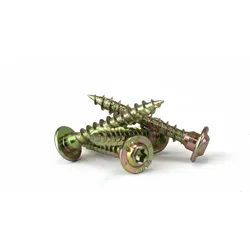 Schrauben für Bodenhülsen – 7 x 50 mm, verzinkter Stahl, selbstschneidend, 4er-Set, passend für Einschlagbodenhülsen 9 x 9 cm, ohne Vorbohren