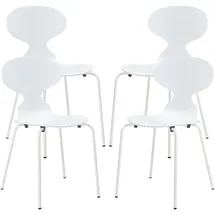 [en.casa] Esszimmerstuhl Kil weiß 4er Set