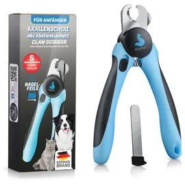 Bluepet Krallenschere / Nagelschere Gr. S mit Schutz für kleine Hunde + Katzen, 1 St