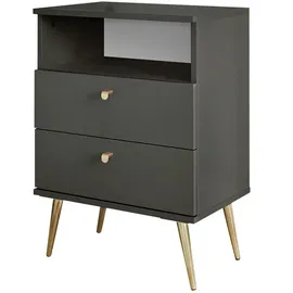 deinbett Nachttisch Laura ¦ grau ¦ Maße (cm): B: 50 H: 70 T: 34.0