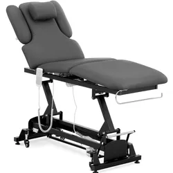 physa Massageliege elektrisch - 3 Motoren - 250 kg - Schwarz/Grau