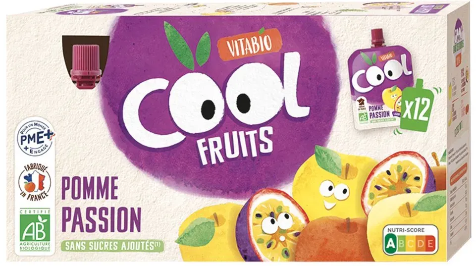 Vitabio Cool Fruits Pomme DE France Passion +3 ans