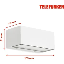 Telefunken LED-Außenleuchte Monaco Weiß 2 x 6 W