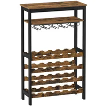 Songmics UHSR66BX Gaderobe Bodenstehend Braun, Schwarz, Holzwerkstoff, Schichtholz, 66x100x32 cm