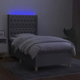 vidaXL Boxspringbett 100 x 200 cm Hellgrau