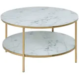 VCM ebuy24 Couchtisch Weiß, Holzwerkstoff, 80x45x80 cm, Wohnzimmer, Wohnzimmertische, Couchtische
