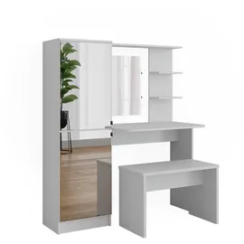 Vicco Schminktisch Jasmin Weiß 123 x 141.2 cm mit Bank
