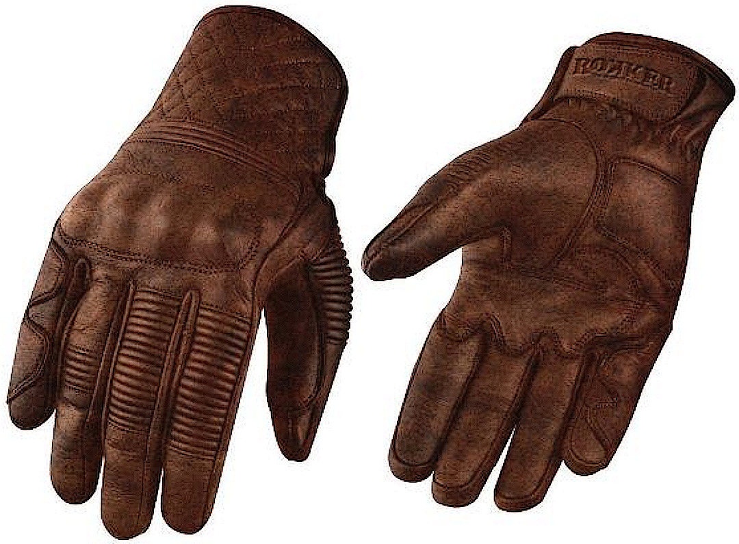 Rokker Tucson Motorfiets handschoenen, bruin, S